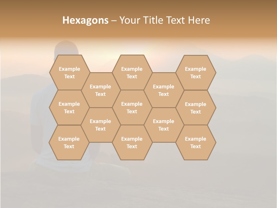 Man Meditating At Sunrise PowerPoint Template