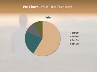 Man Meditating At Sunrise PowerPoint Template