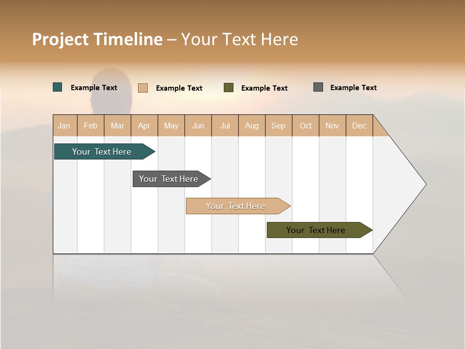 Man Meditating At Sunrise PowerPoint Template