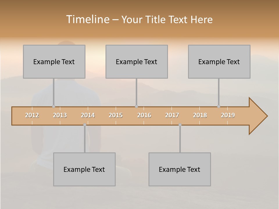Man Meditating At Sunrise PowerPoint Template