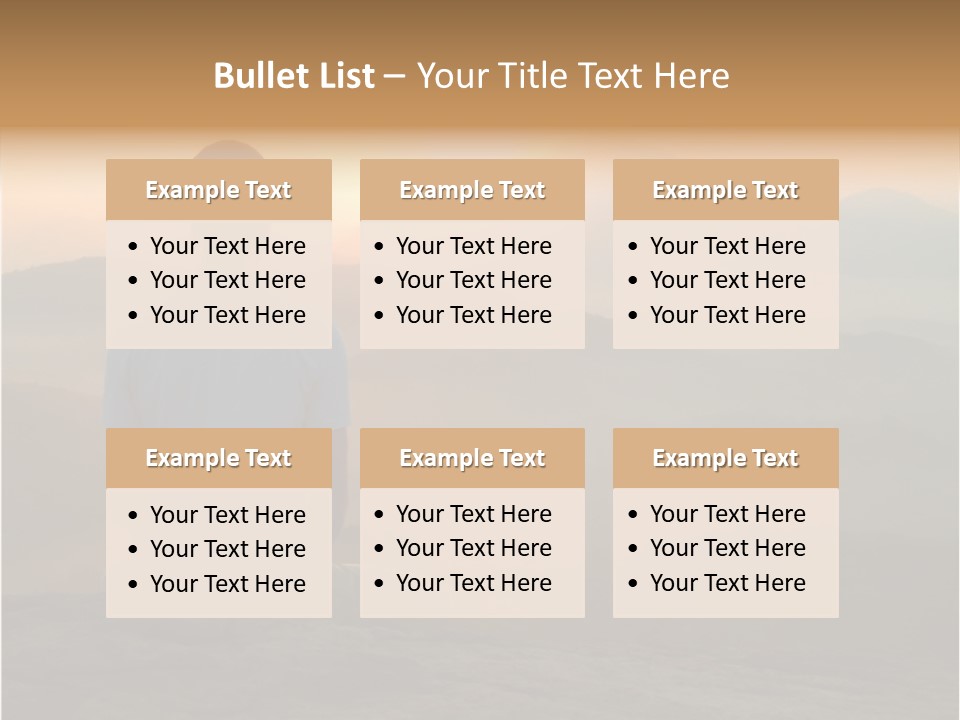 Man Meditating At Sunrise PowerPoint Template