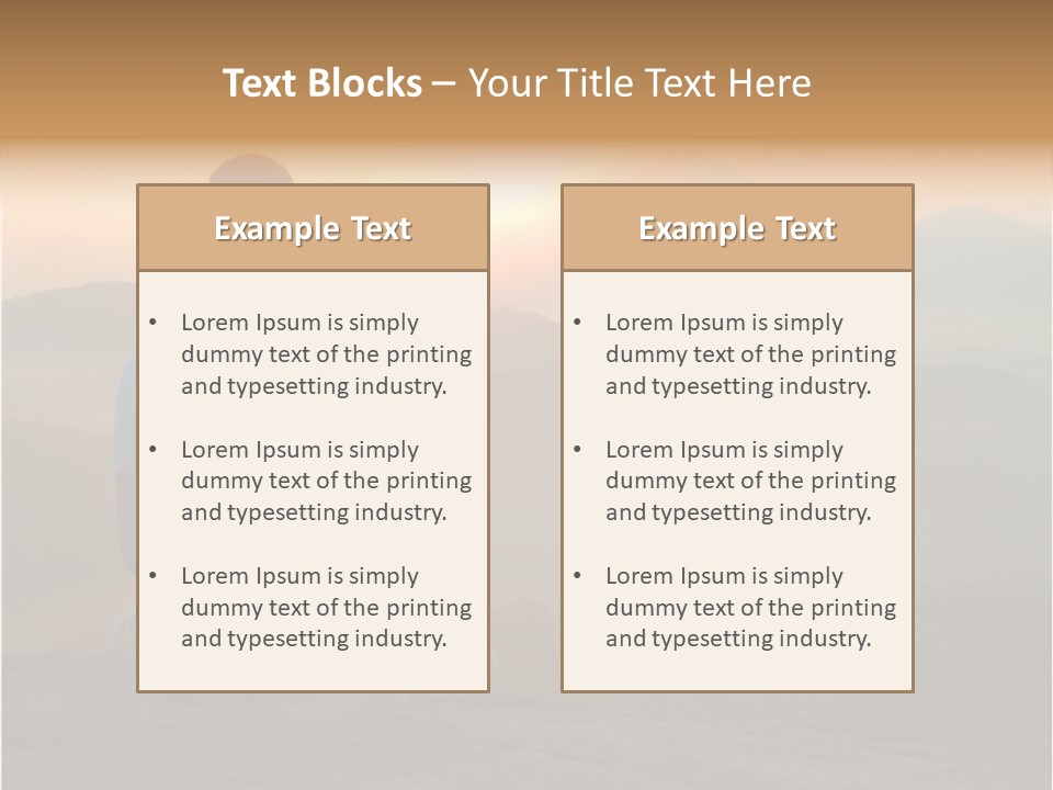 Man Meditating At Sunrise PowerPoint Template