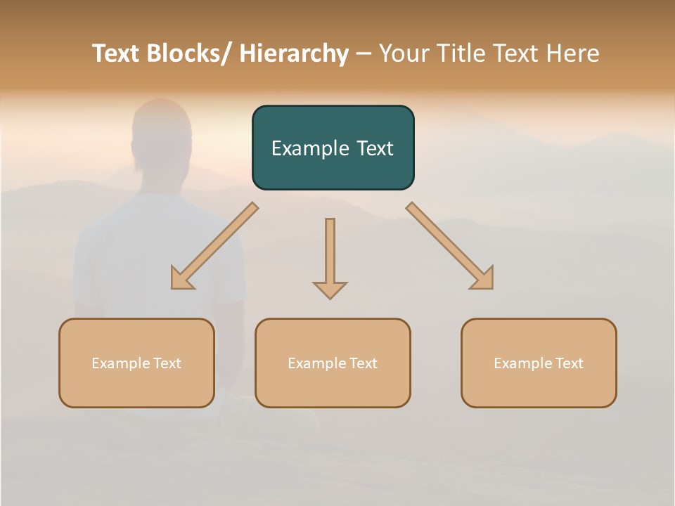 Man Meditating At Sunrise PowerPoint Template