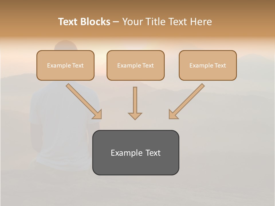 Man Meditating At Sunrise PowerPoint Template