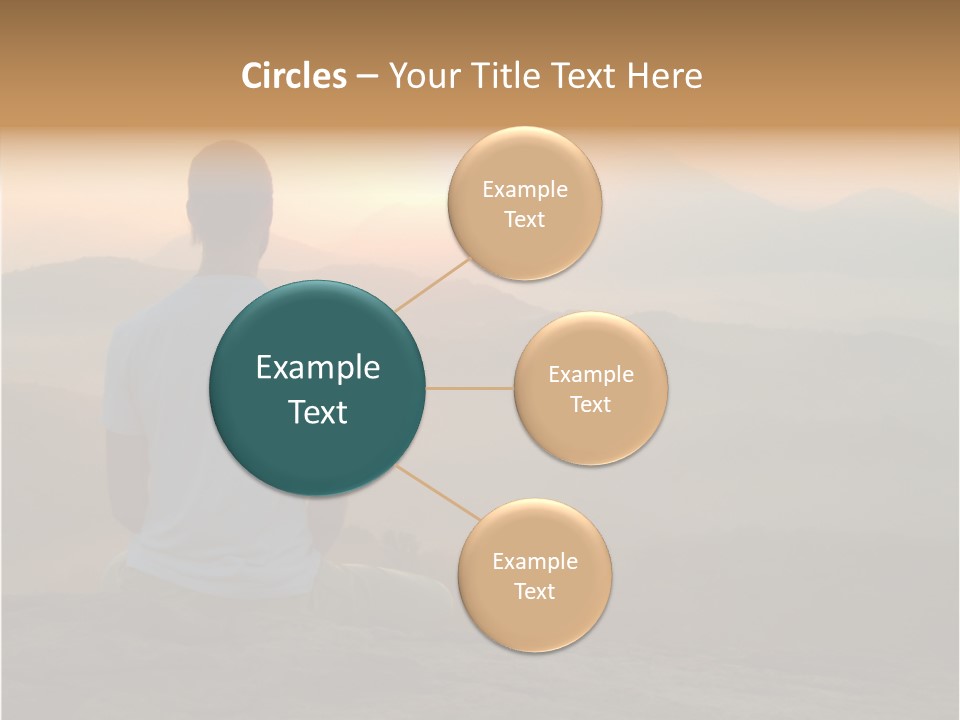 Man Meditating At Sunrise PowerPoint Template
