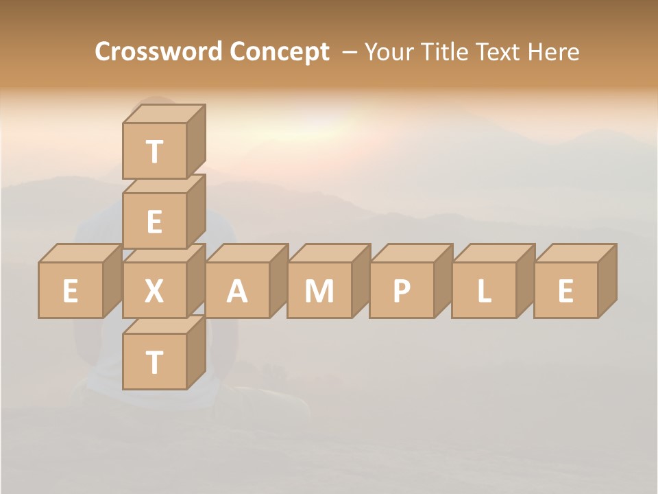 Man Meditating At Sunrise PowerPoint Template