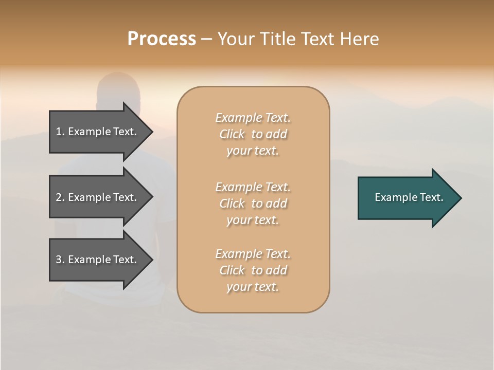 Man Meditating At Sunrise PowerPoint Template