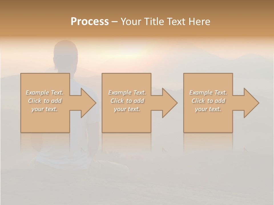 Man Meditating At Sunrise PowerPoint Template