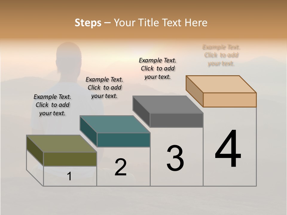Man Meditating At Sunrise PowerPoint Template