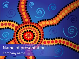 Jpeg Background Image Of Aboriginal Style Dot Art. PowerPoint Template