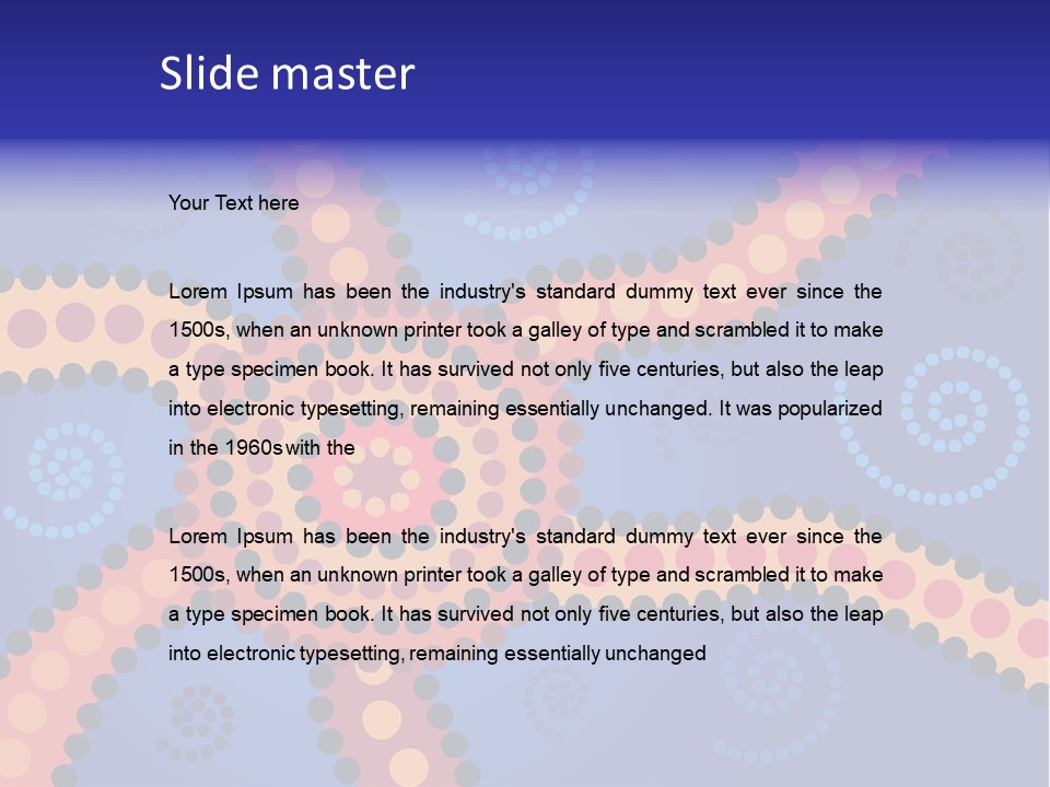 Jpeg Background Image Of Aboriginal Style Dot Art. PowerPoint Template