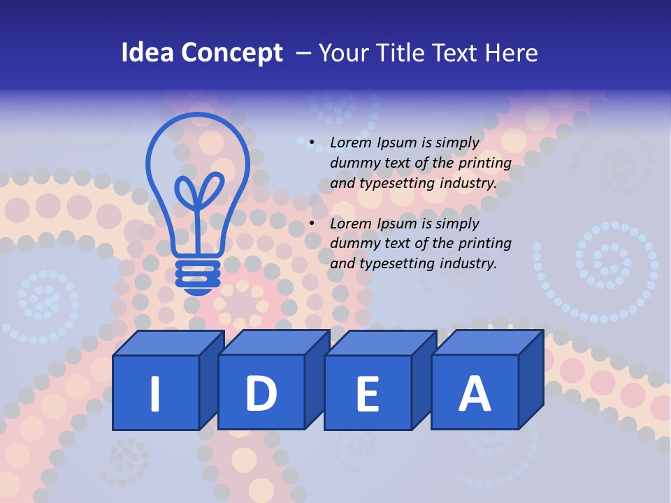 Jpeg Background Image Of Aboriginal Style Dot Art. PowerPoint Template