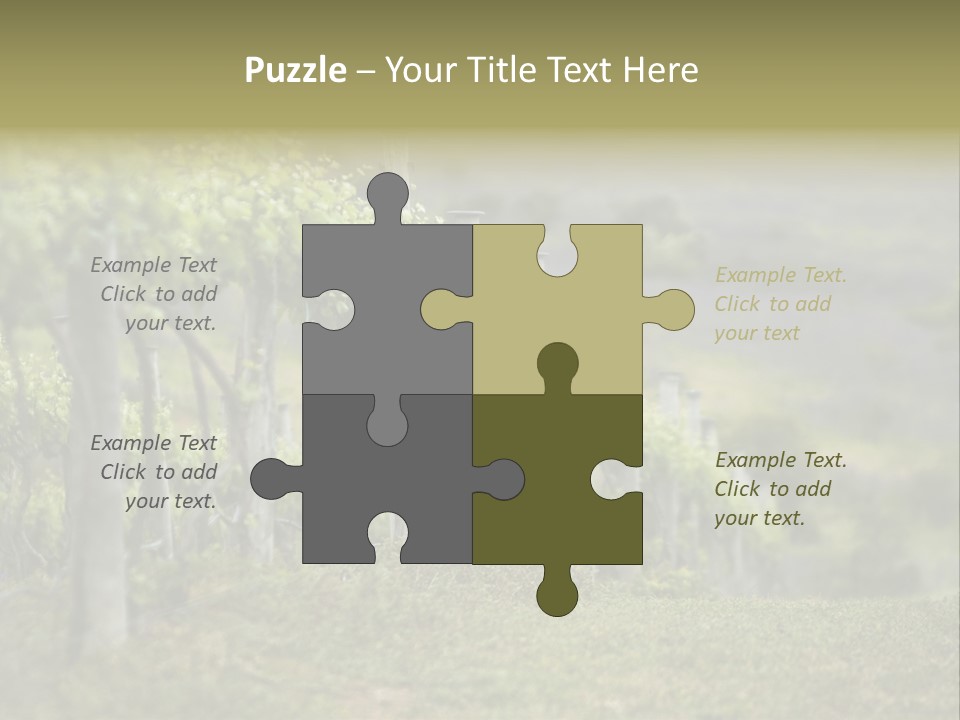 Closeup View Of A Grape Vine PowerPoint Template