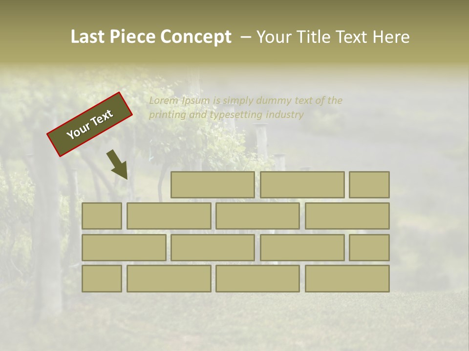 Closeup View Of A Grape Vine PowerPoint Template