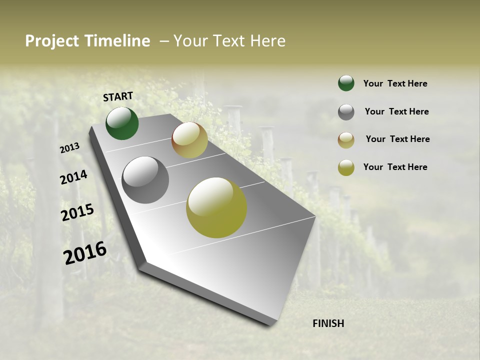 Closeup View Of A Grape Vine PowerPoint Template