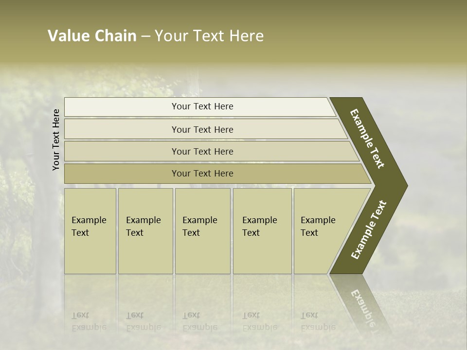 Closeup View Of A Grape Vine PowerPoint Template