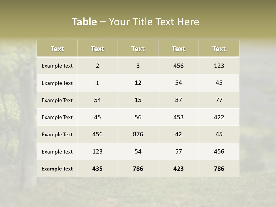 Closeup View Of A Grape Vine PowerPoint Template