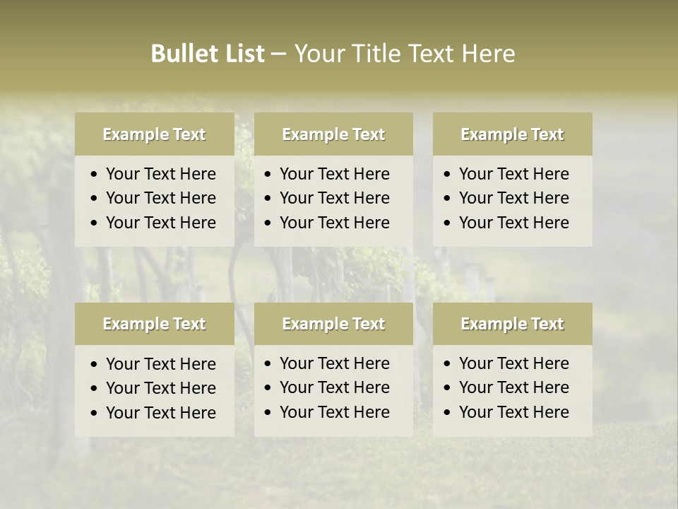 Closeup View Of A Grape Vine PowerPoint Template