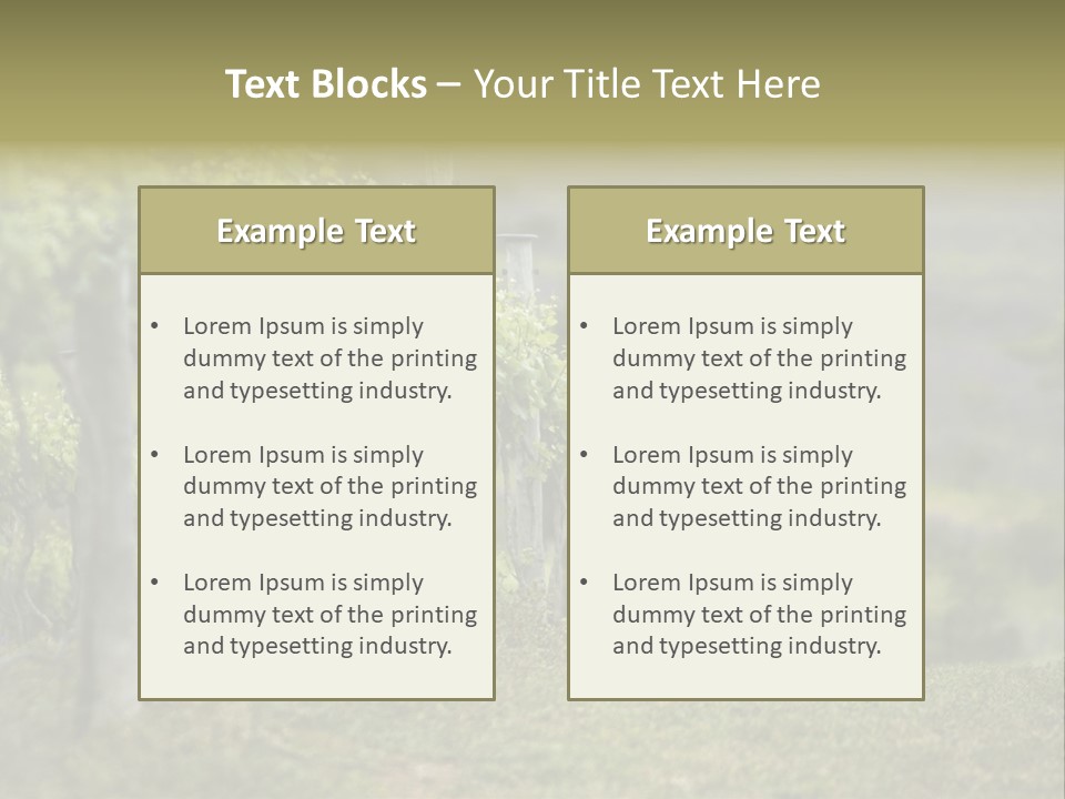 Closeup View Of A Grape Vine PowerPoint Template
