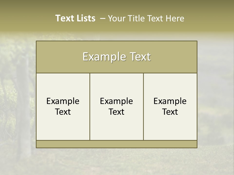 Closeup View Of A Grape Vine PowerPoint Template