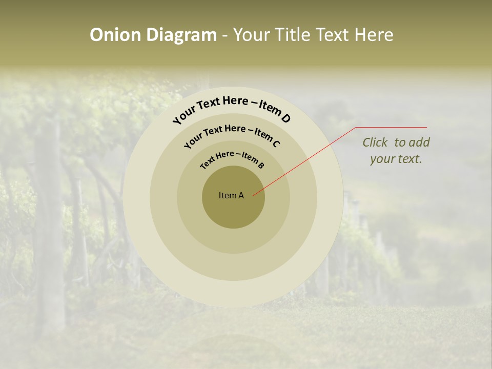 Closeup View Of A Grape Vine PowerPoint Template