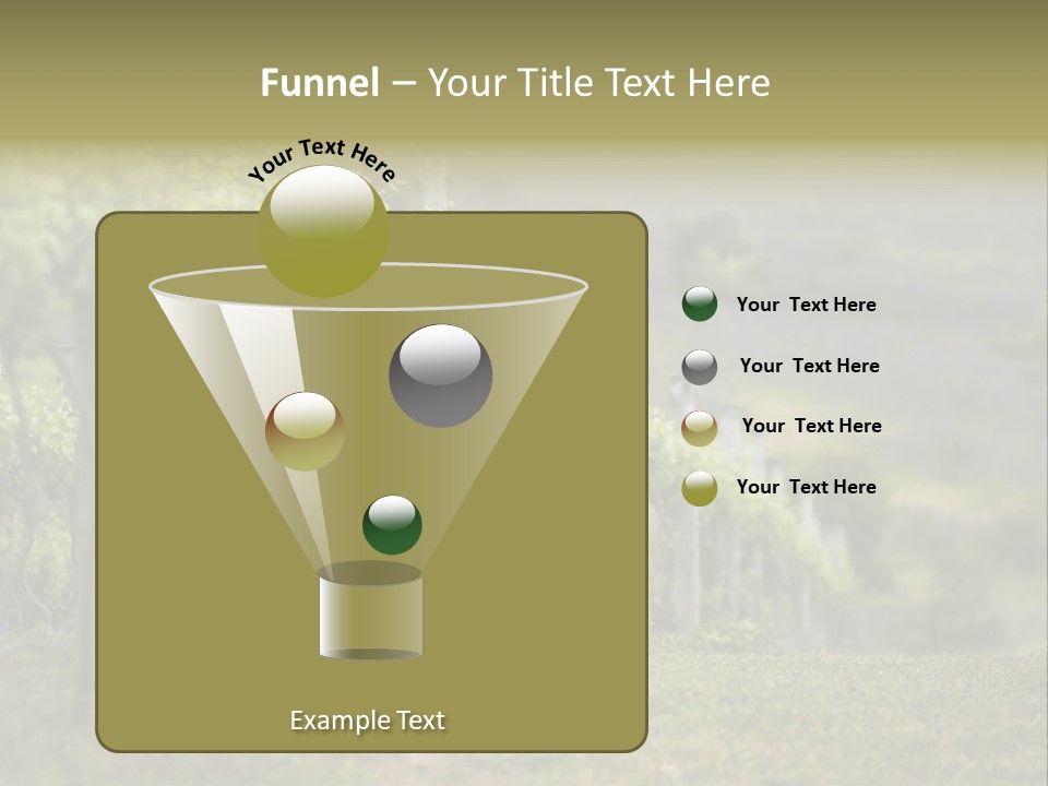 Closeup View Of A Grape Vine PowerPoint Template