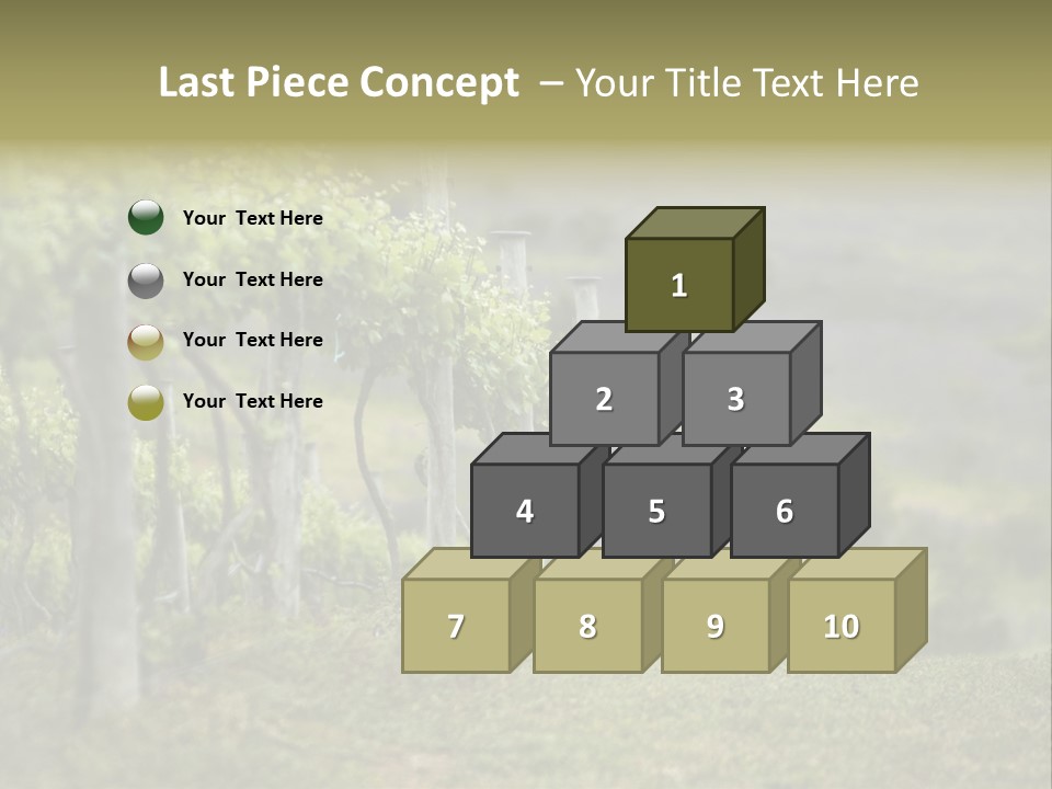 Closeup View Of A Grape Vine PowerPoint Template