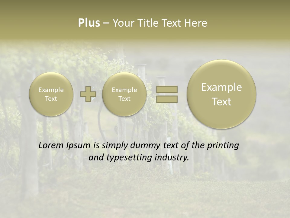 Closeup View Of A Grape Vine PowerPoint Template
