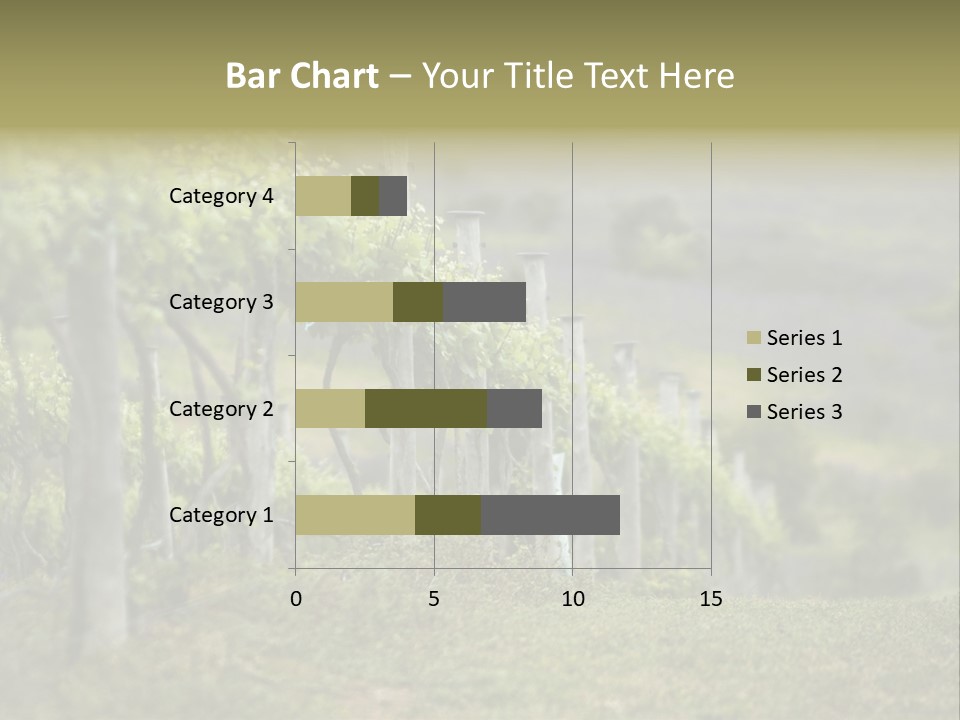 Closeup View Of A Grape Vine PowerPoint Template