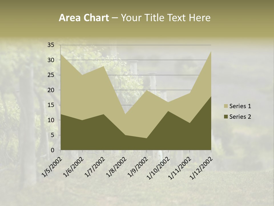 Closeup View Of A Grape Vine PowerPoint Template