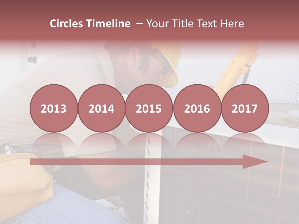 An Air Conditioning Repairman Working On A Compressor Unit. PowerPoint Template