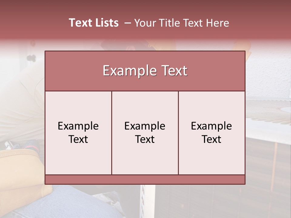 An Air Conditioning Repairman Working On A Compressor Unit. PowerPoint Template