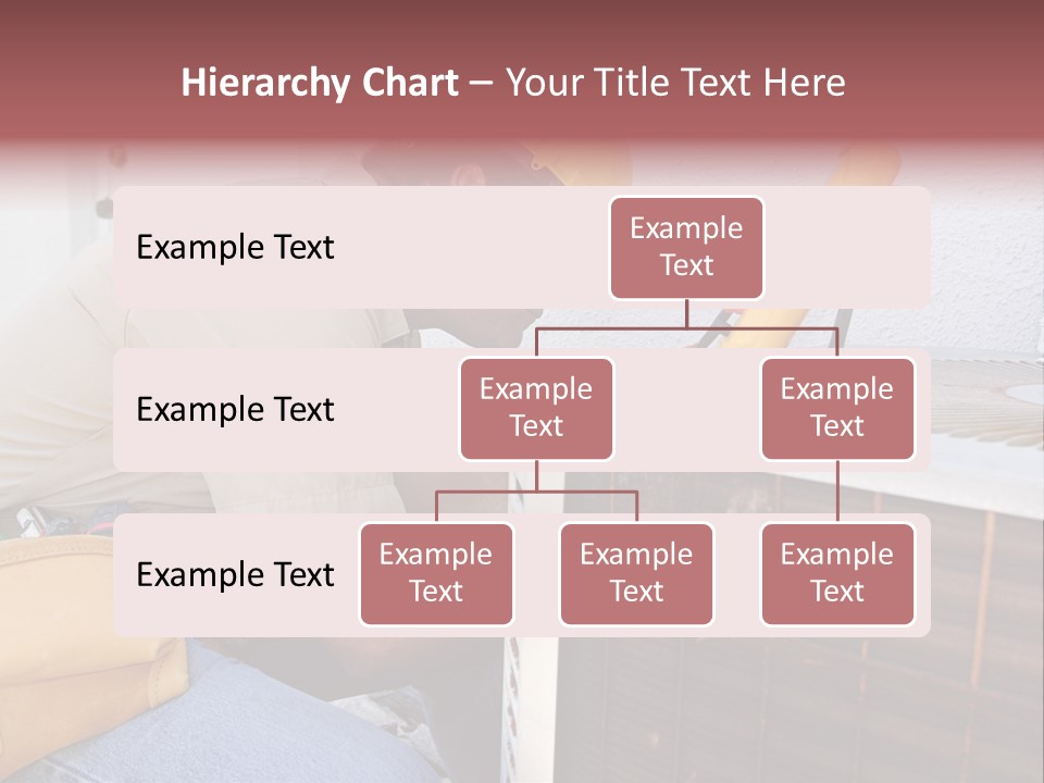 An Air Conditioning Repairman Working On A Compressor Unit. PowerPoint Template