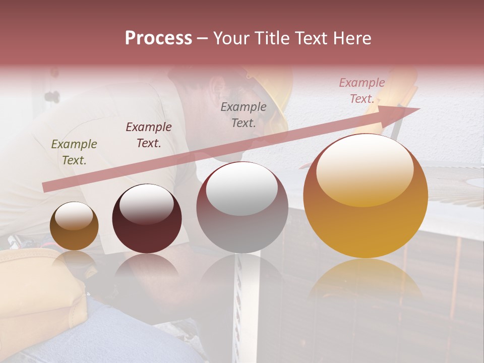 An Air Conditioning Repairman Working On A Compressor Unit. PowerPoint Template