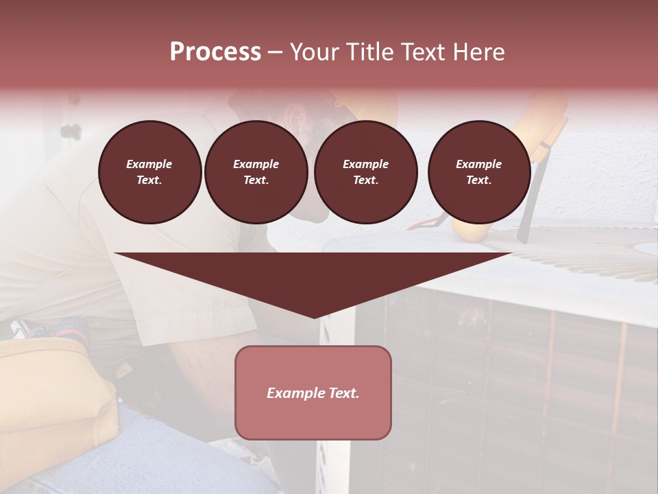 An Air Conditioning Repairman Working On A Compressor Unit. PowerPoint Template