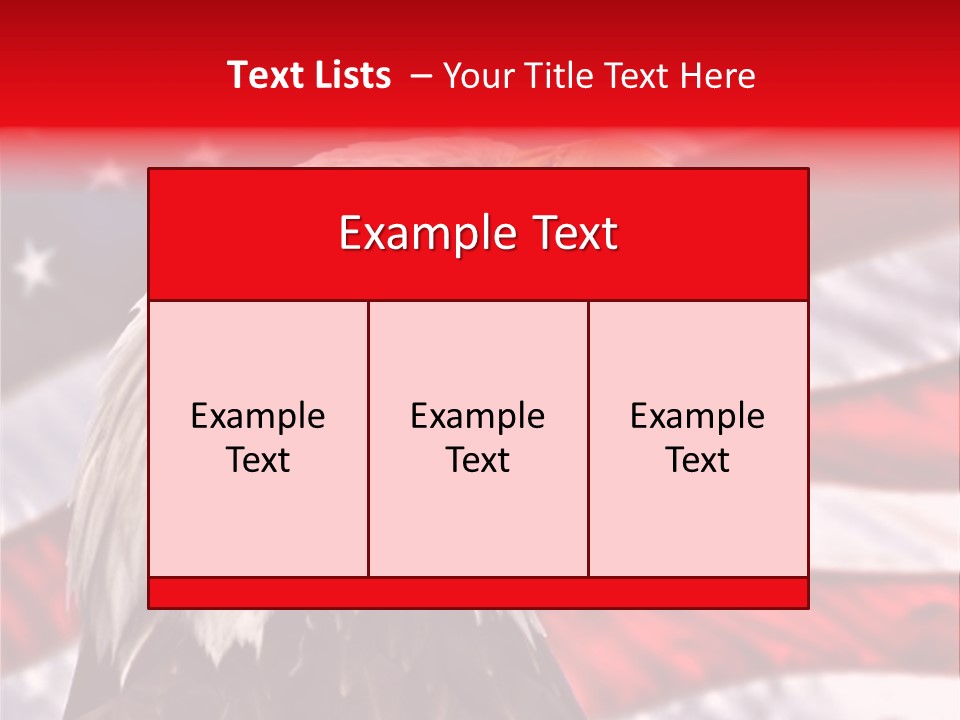 Double Exposure: Bald Eagle In The Foreground With The American Flag Blurred In The Background. PowerPoint Template