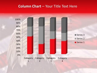 Double Exposure: Bald Eagle In The Foreground With The American Flag Blurred In The Background. PowerPoint Template