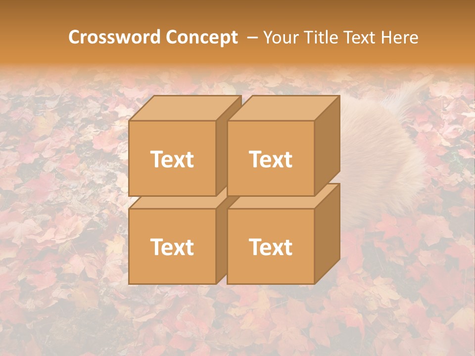 Dog In Colorful Leaves PowerPoint Template