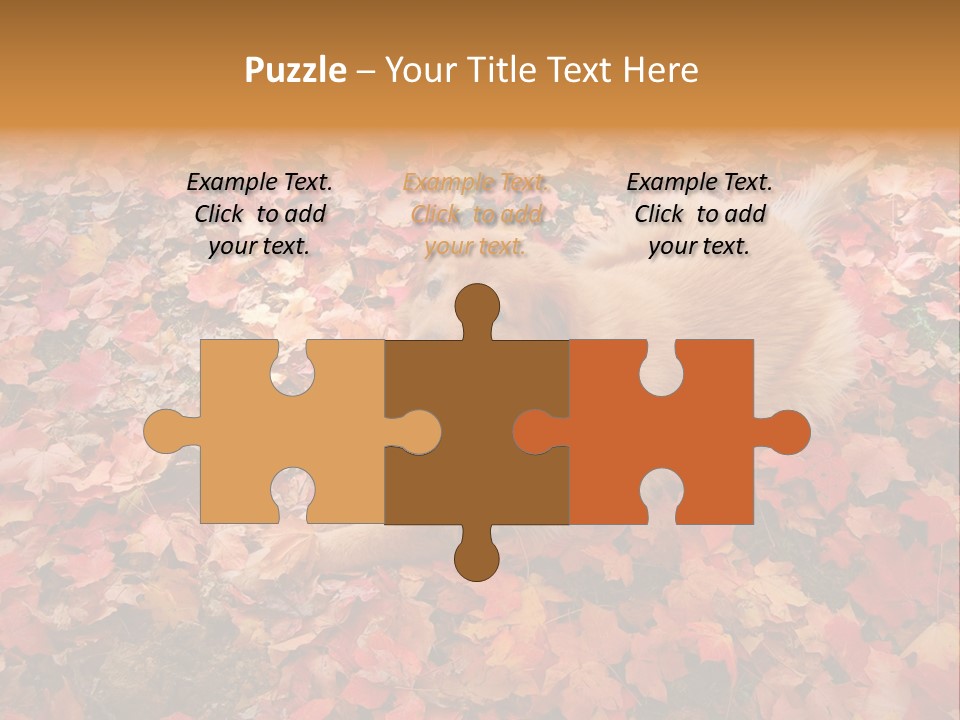 Dog In Colorful Leaves PowerPoint Template