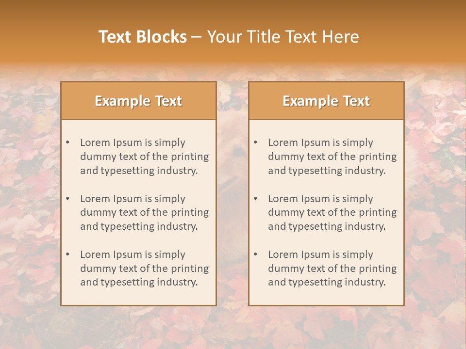 Dog In Colorful Leaves PowerPoint Template