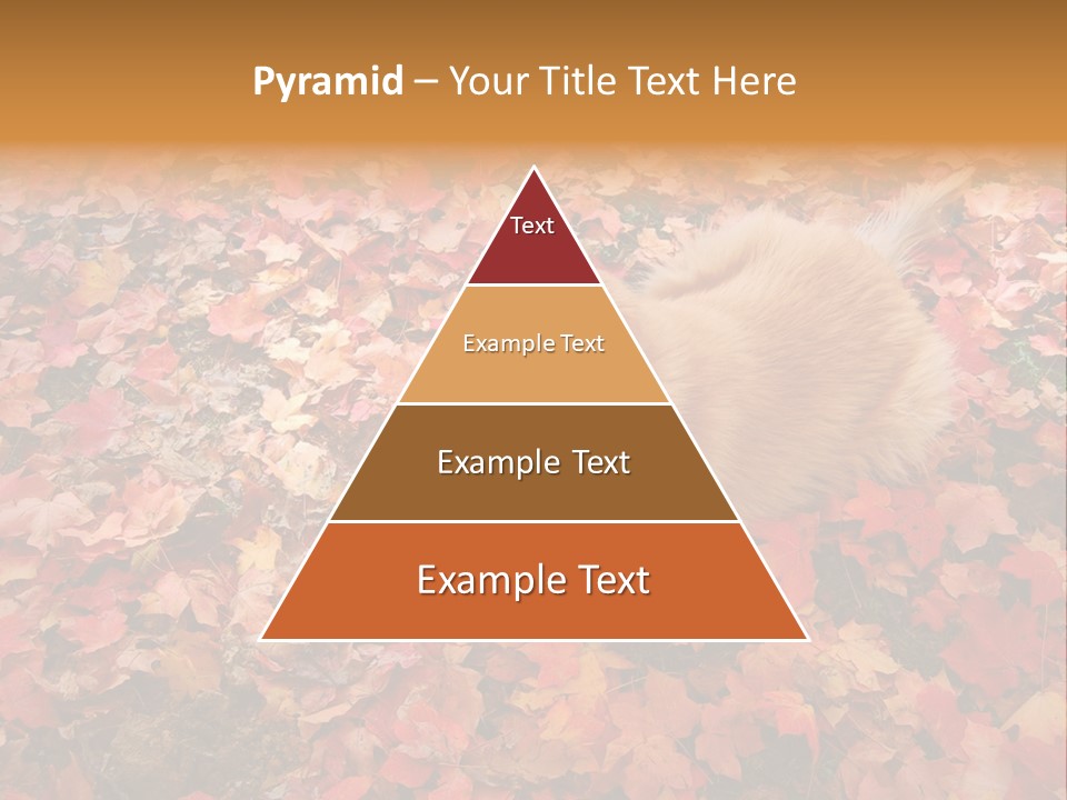 Dog In Colorful Leaves PowerPoint Template