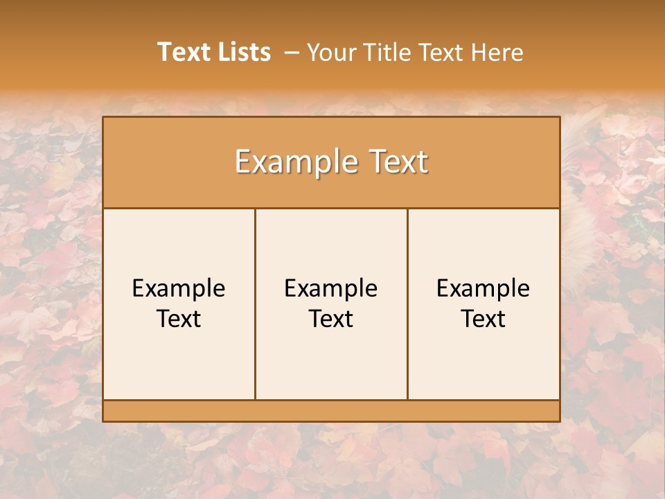 Dog In Colorful Leaves PowerPoint Template