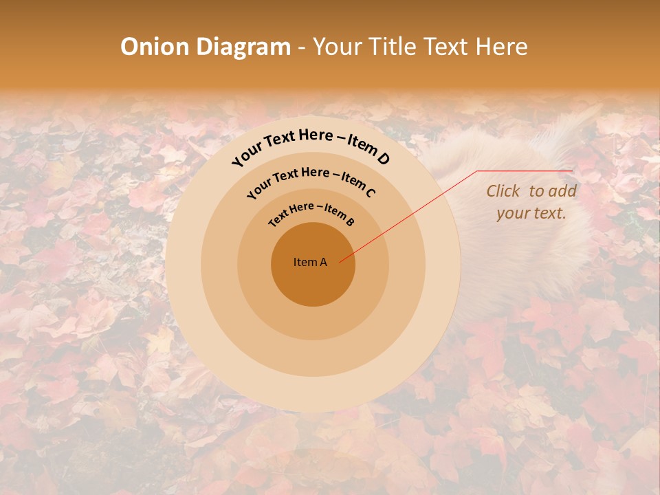 Dog In Colorful Leaves PowerPoint Template