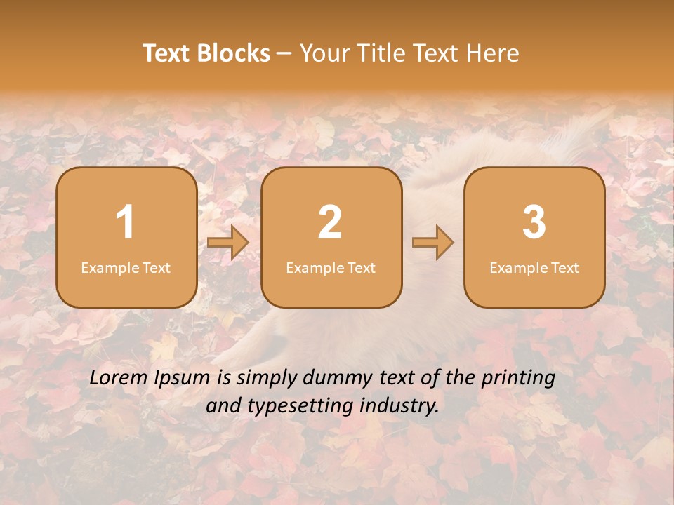 Dog In Colorful Leaves PowerPoint Template