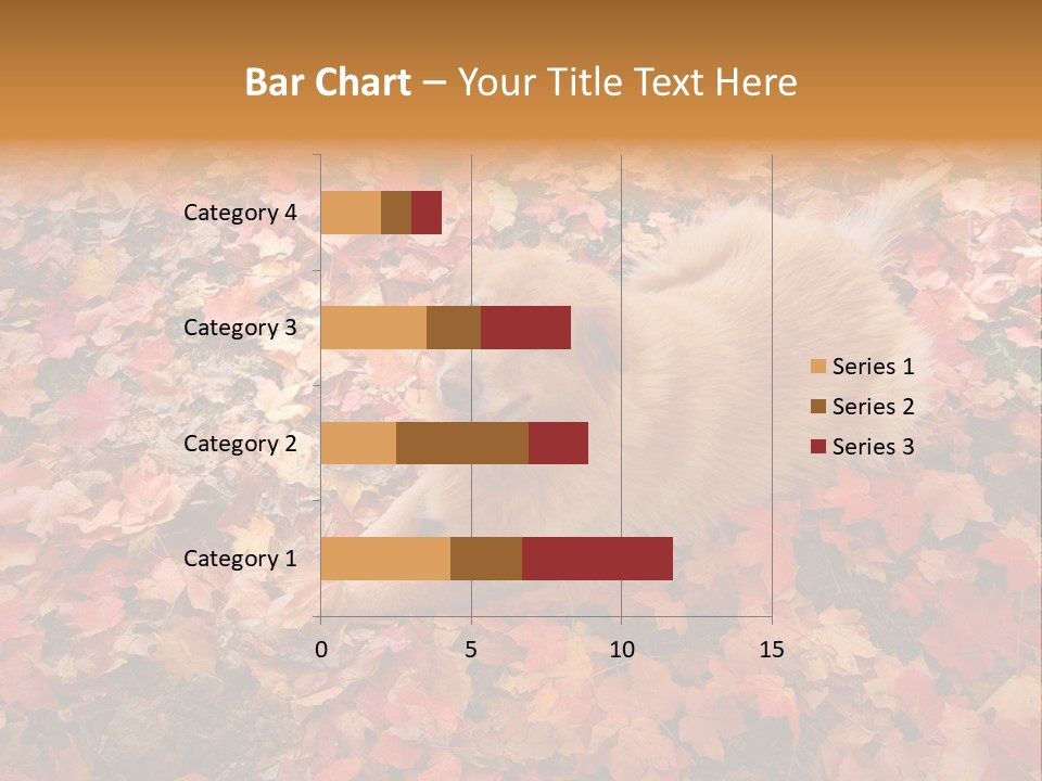 Dog In Colorful Leaves PowerPoint Template