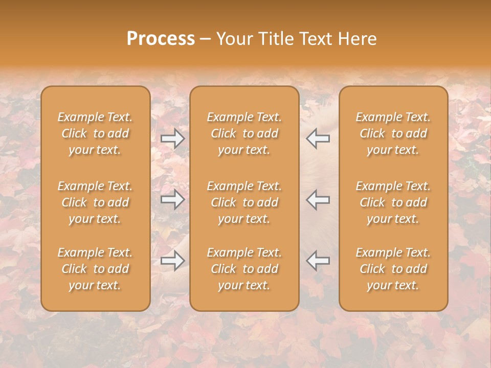 Dog In Colorful Leaves PowerPoint Template