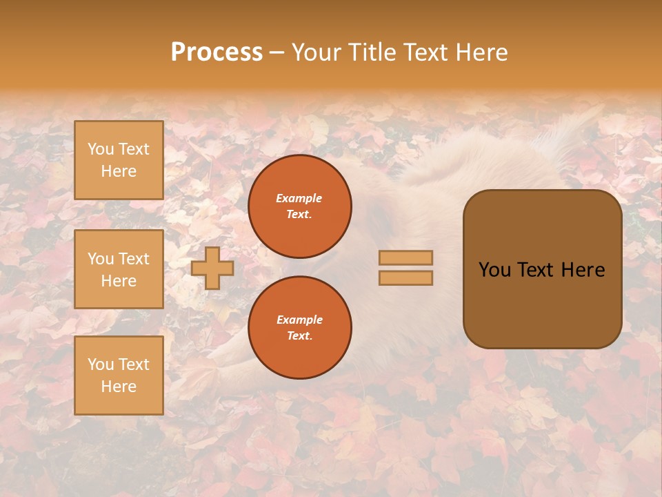 Dog In Colorful Leaves PowerPoint Template