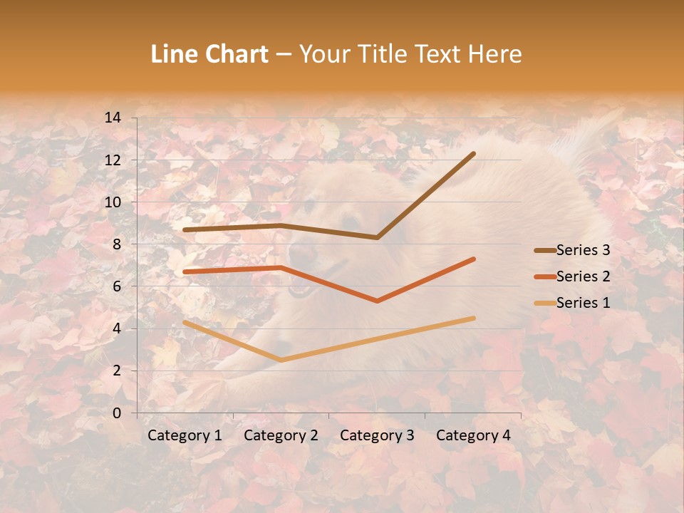 Dog In Colorful Leaves PowerPoint Template