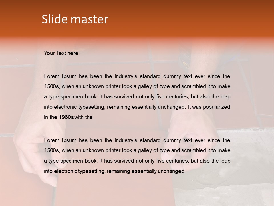 Laying Ceramic Tile PowerPoint Template