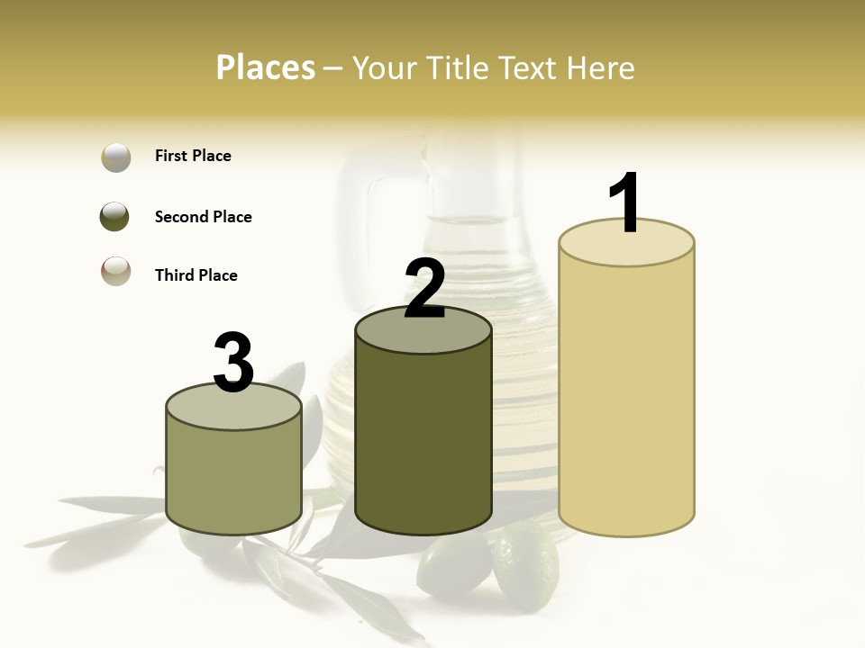 Bottle And Olives PowerPoint Template